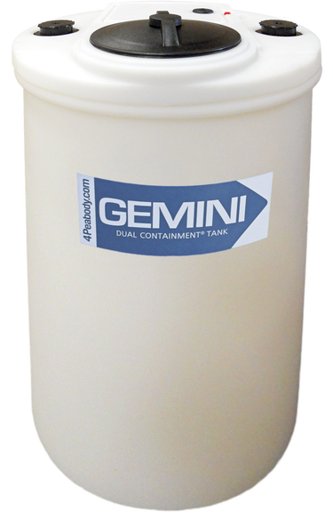 40 Gal Gemini Dual Containment® Tank - LPE SD 1.5 - Natural - Flat